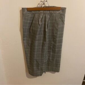 Tailored Gray Plaid Pencil Skirt - Classic Women's Workwear